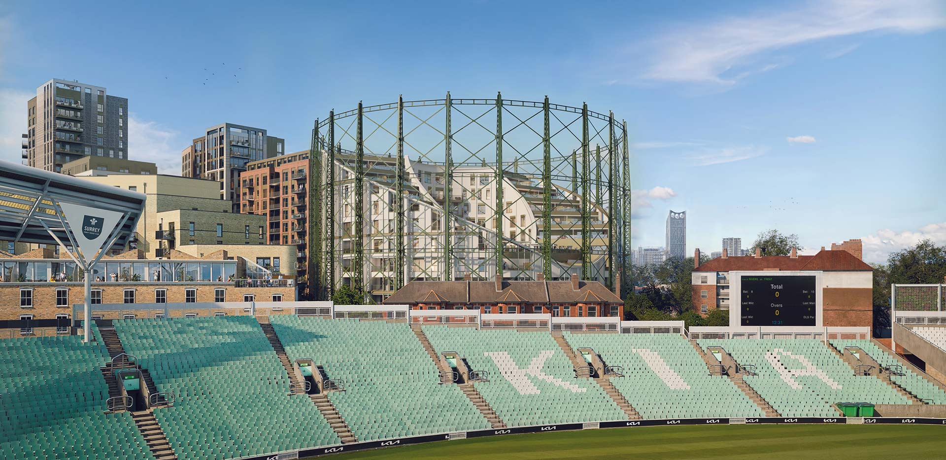 Oval Village, view of The Halo from The Kia Oval